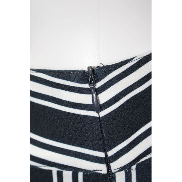 JOA Los Angeles Womens High Rise Wide Leg Stripe Pants Navy White Size Small - Picture 4 of 7